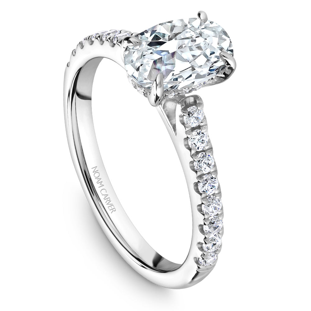 Noam Carver Engagement Ring Platinum With 30 RD TCW 0.33ct