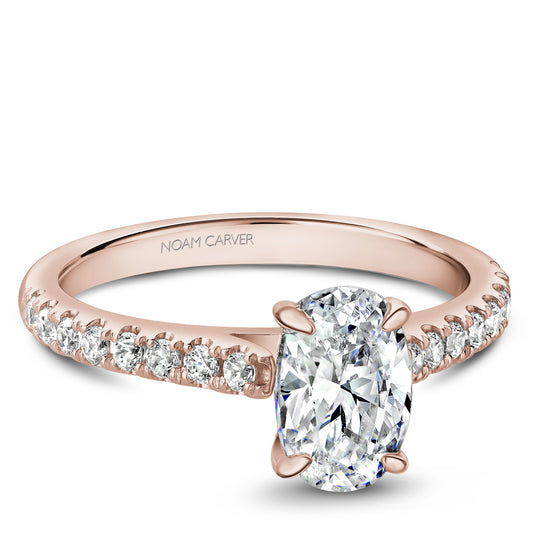 Noam Carver Engagement Ring Rose 14k Gold With 30 RD TCW 0.33ct