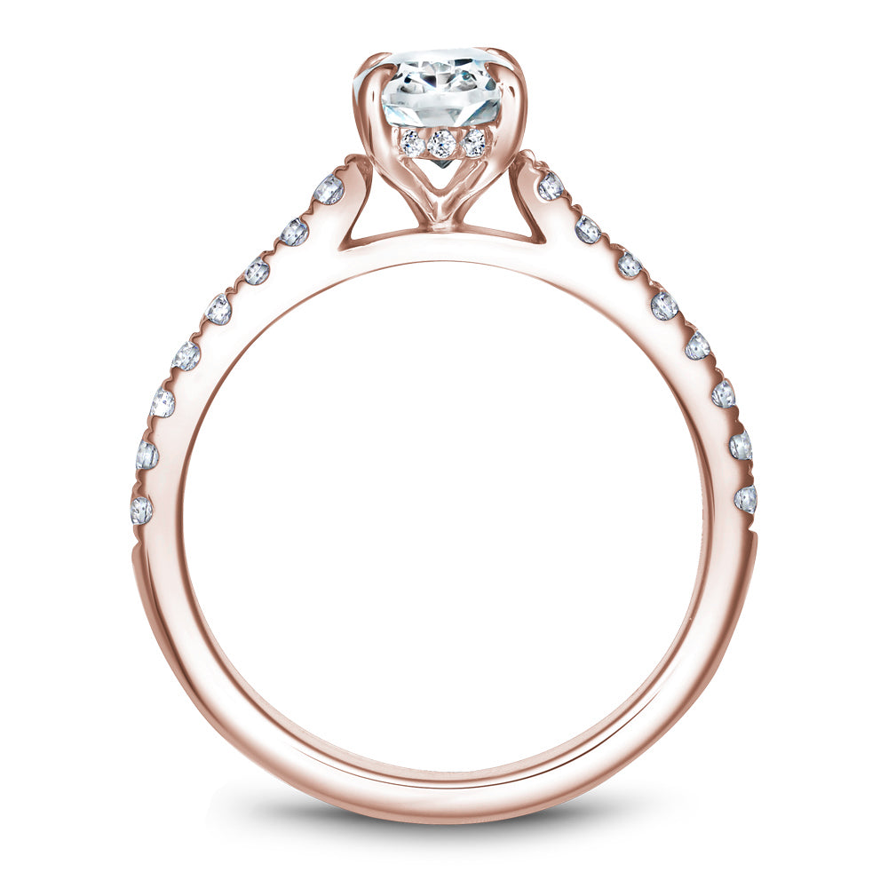 Noam Carver Engagement Ring Rose 18k Gold With 30 RD TCW 0.33ct