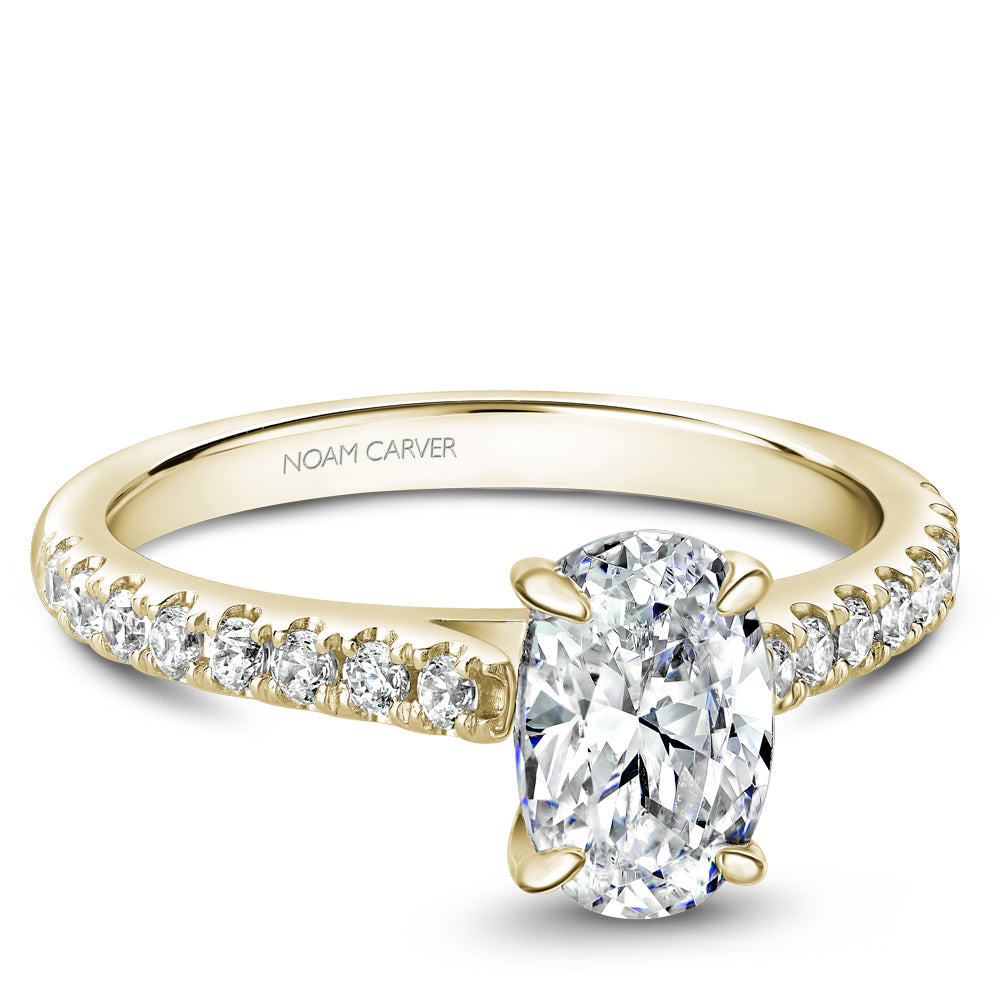 Noam Carver Engagement Ring Yellow 18k Gold With 30 RD TCW 0.33ct