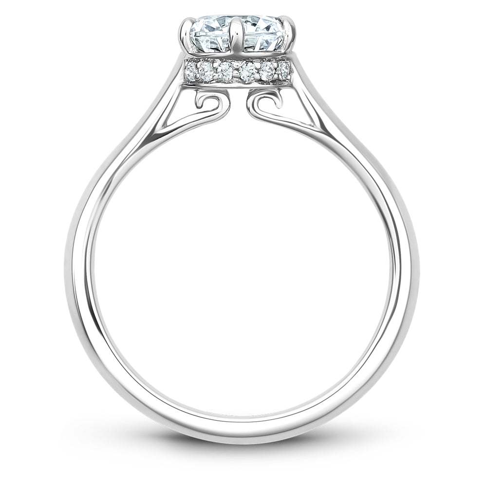 Noam Carver Engagement Ring White 18k Gold With 12 RD TCW 0.07ct