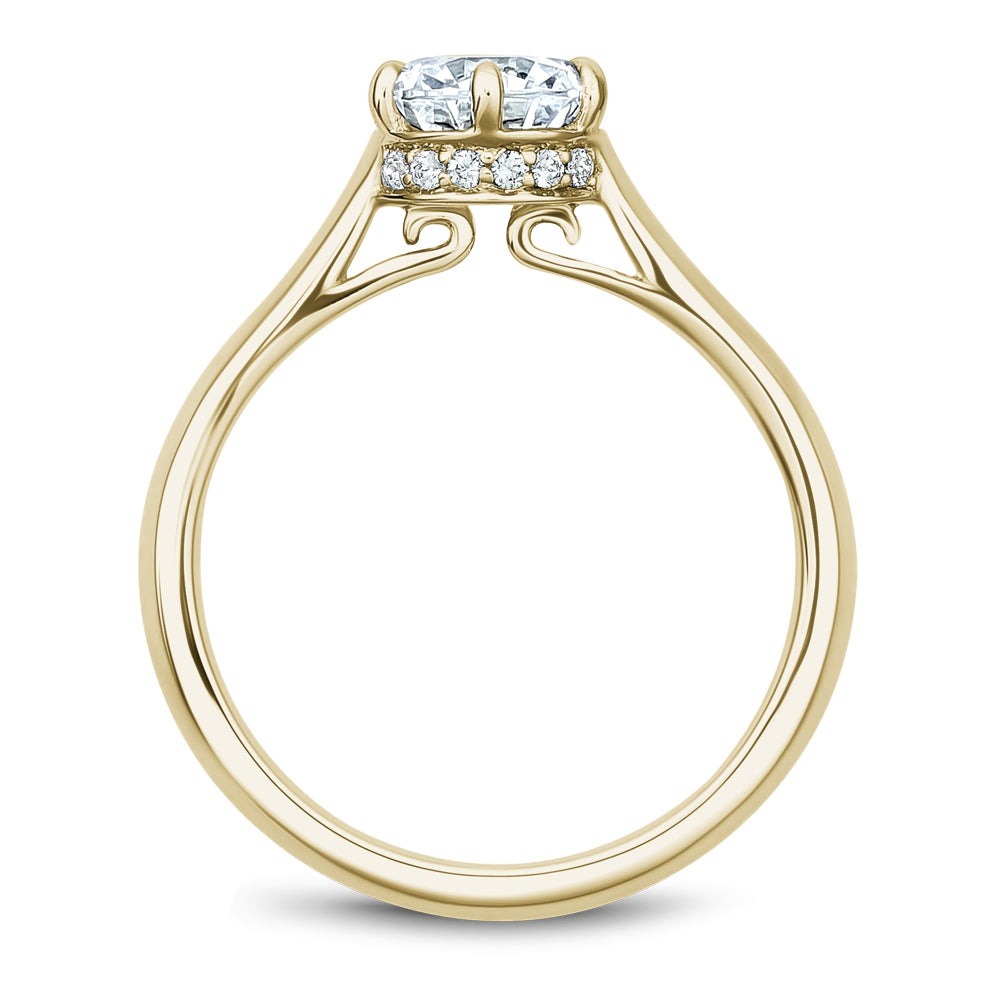 Noam Carver Engagement Ring Yellow 14k Gold With 12 RD TCW 0.07ct