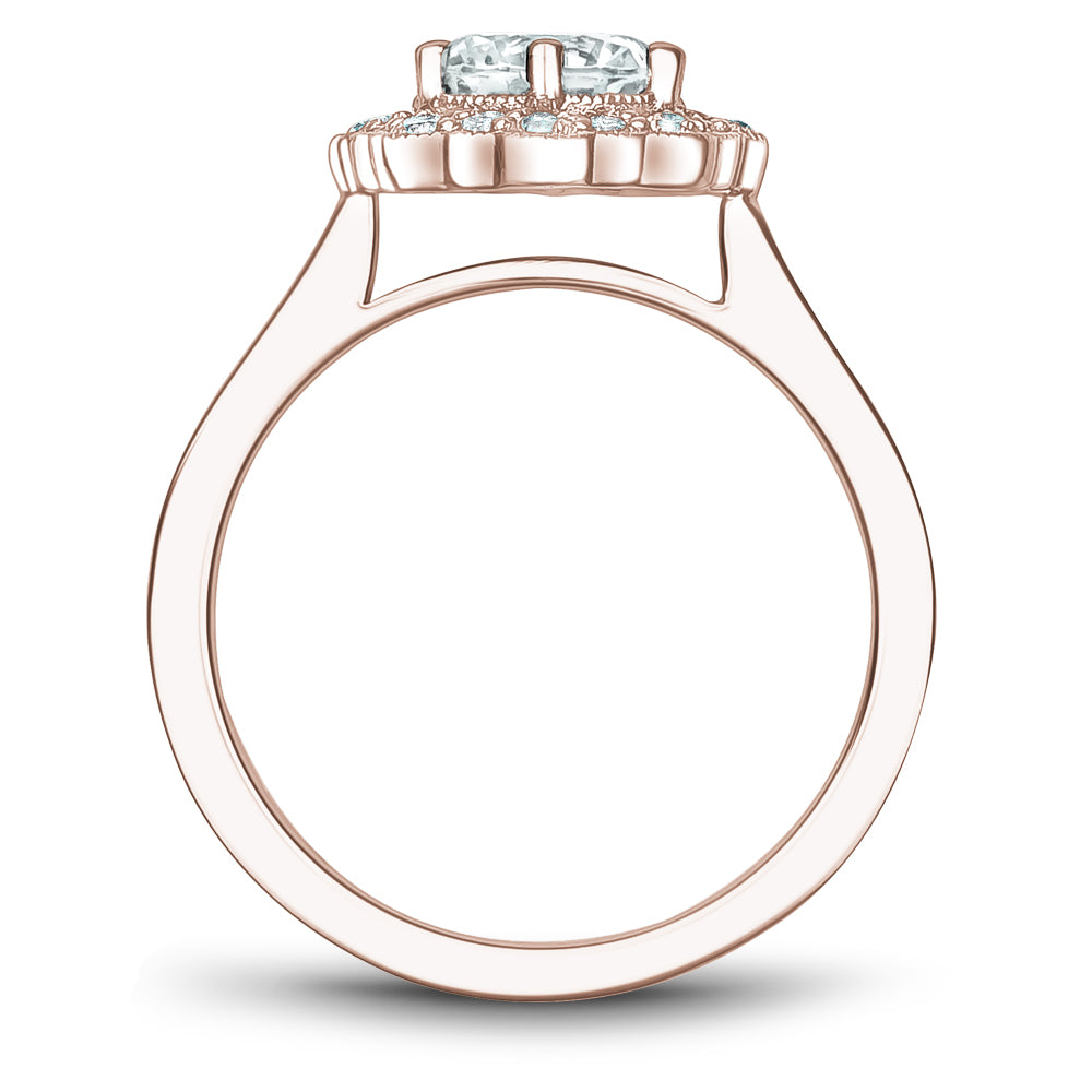 Noam Carver Engagement Ring Rose 18k Gold With 16 RD TCW 0.24ct