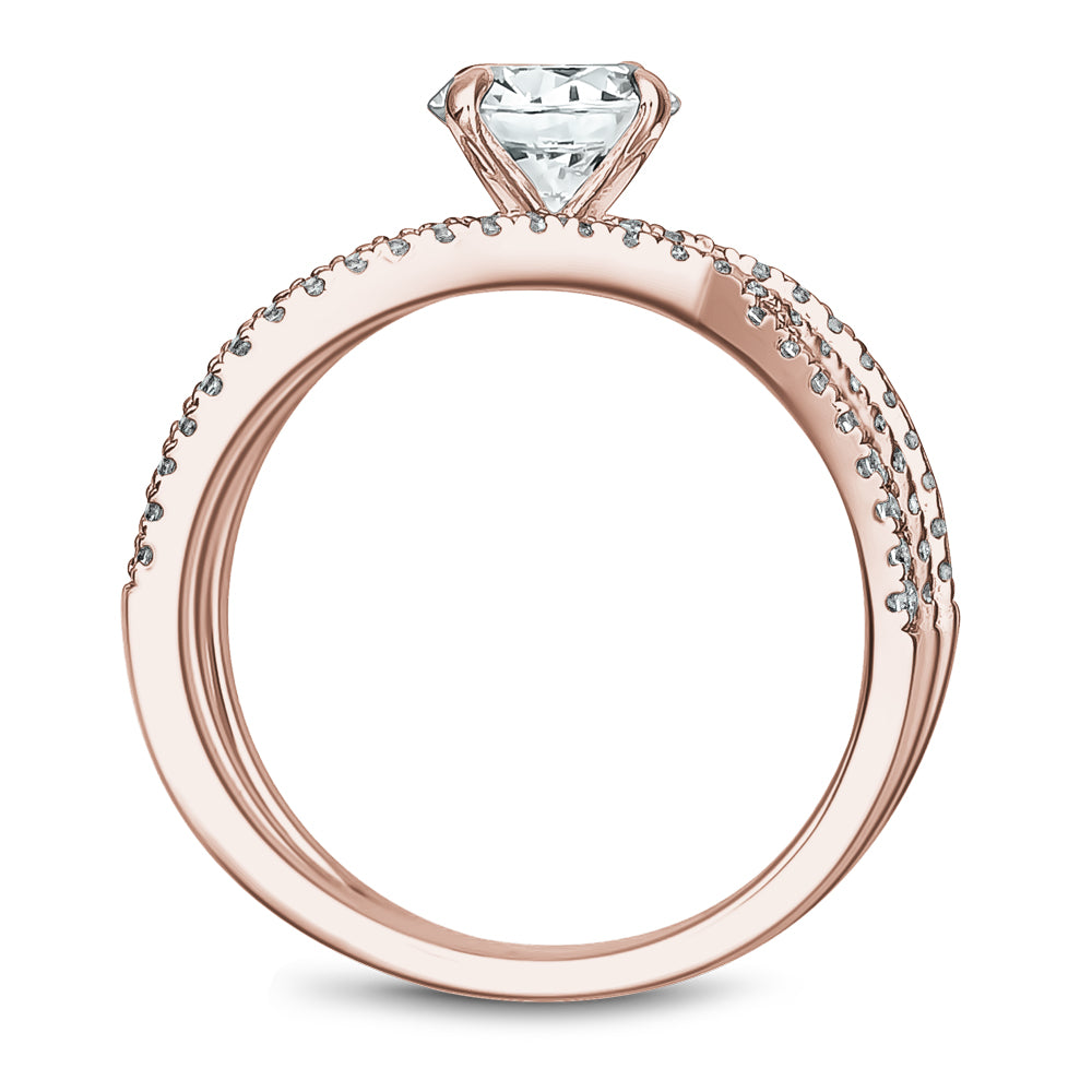 Noam Carver Engagement Ring Rose 14k Gold With 30 RD TCW 0.46ct