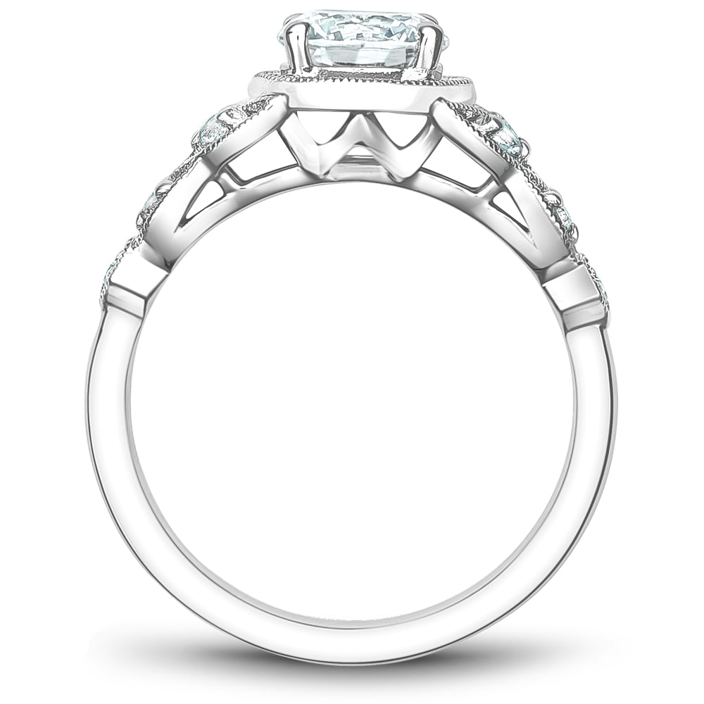 Noam Carver Engagement Ring Platinum With 10 RD TCW 0.14ct