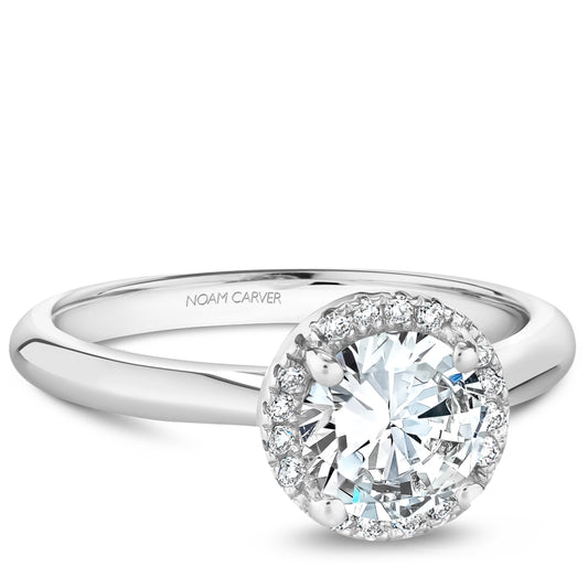 Noam Carver Engagement Ring Platinum With 16 RD TCW 0.08ct