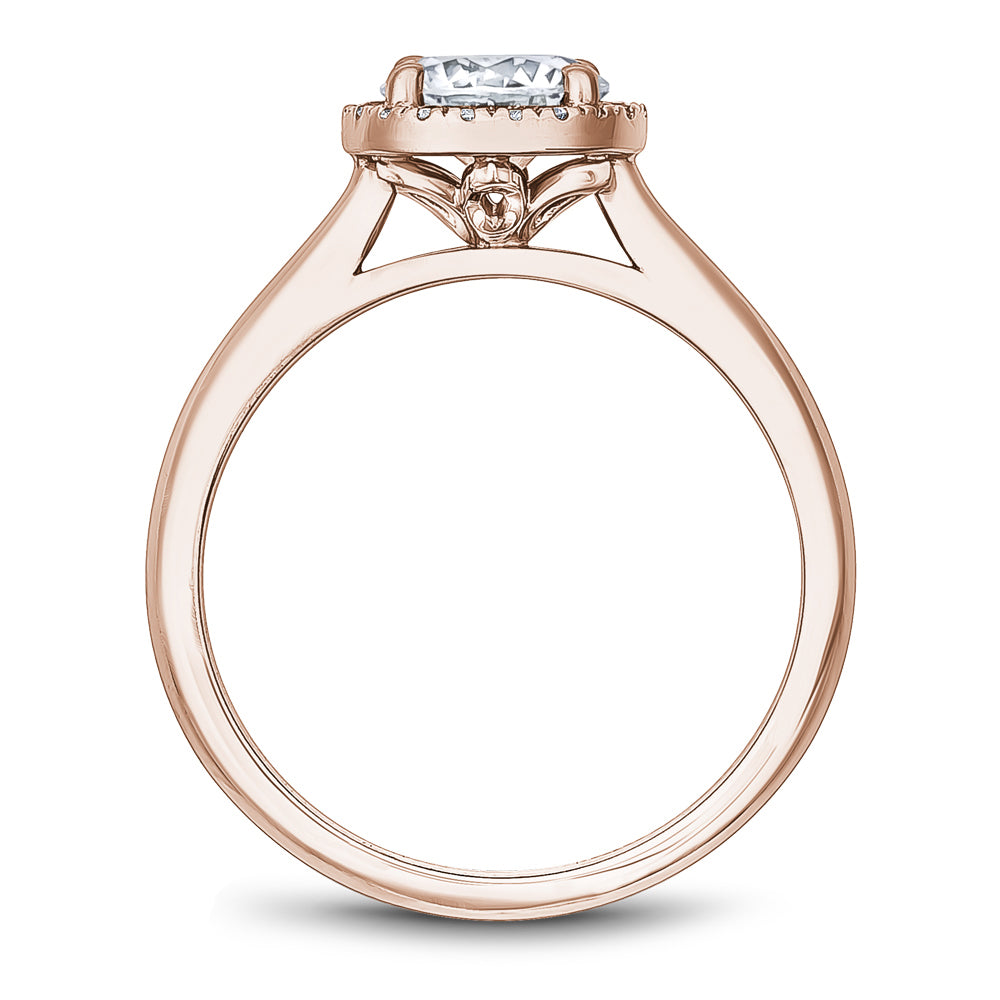 Noam Carver Engagement Ring Rose 18k Gold With 16 RD TCW 0.08ct