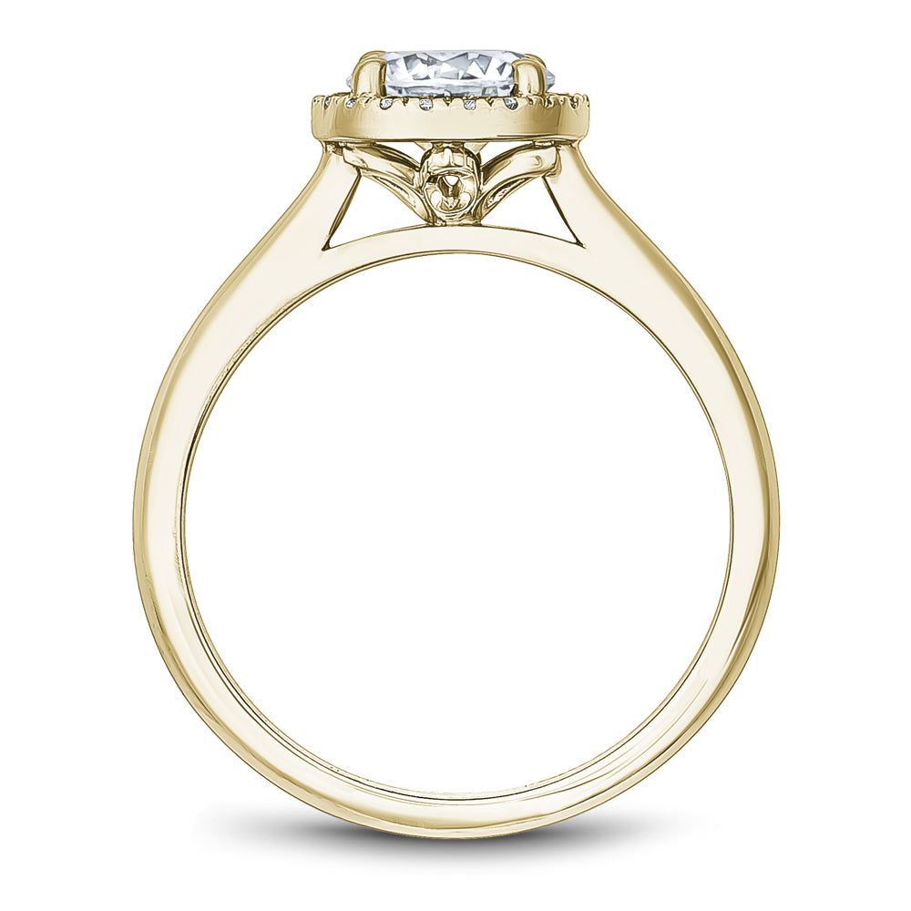 Noam Carver Engagement Ring Yellow 14k Gold With 16 RD TCW 0.08ct
