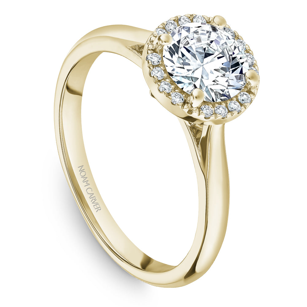 Noam Carver Engagement Ring Yellow 14k Gold With 16 RD TCW 0.08ct