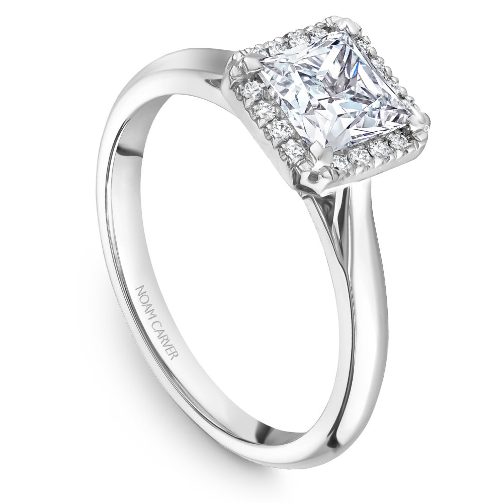 Noam Carver Engagement Ring White 14k Gold With 16 RD TCW 0.08ct