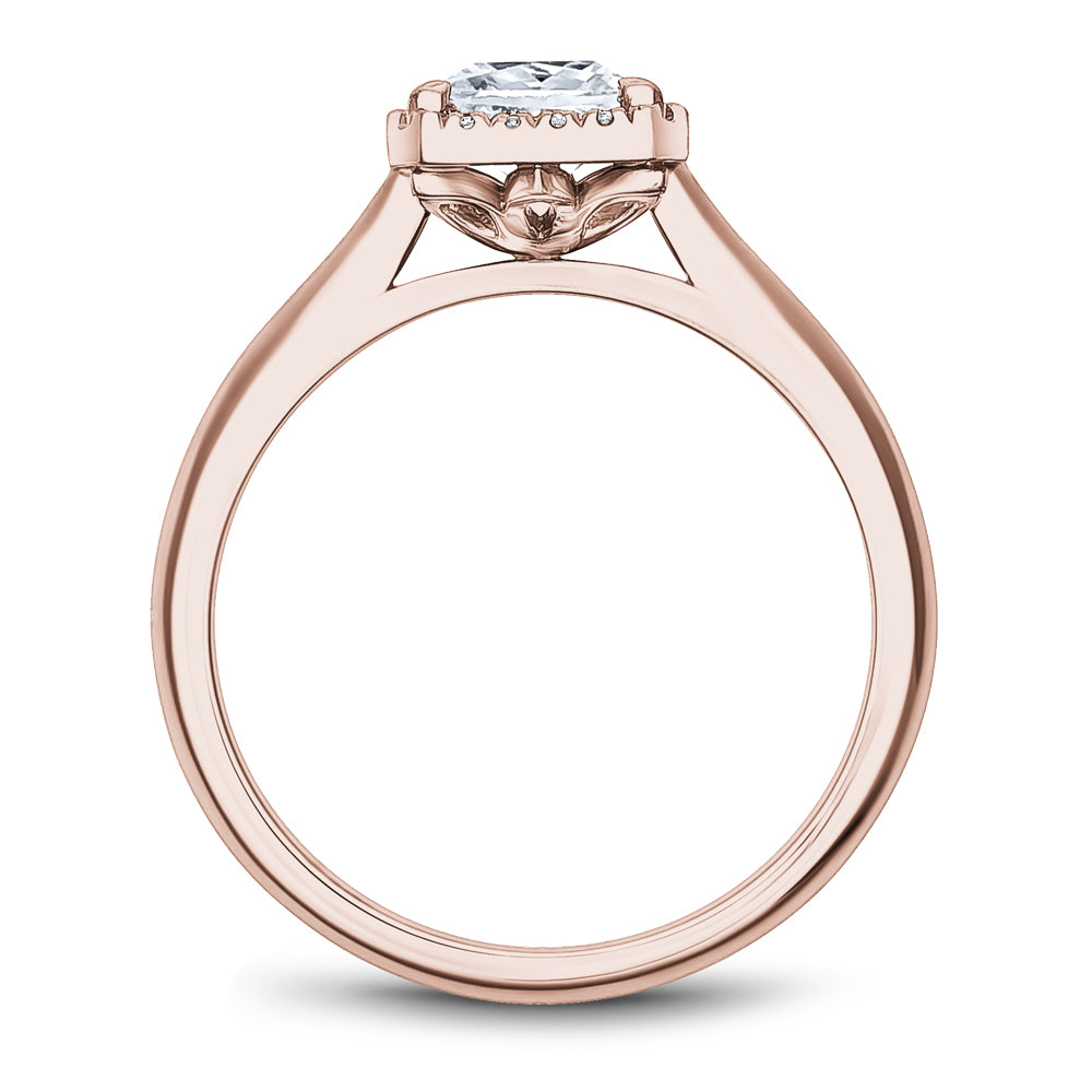 Noam Carver Engagement Ring Rose 18k Gold With 16 RD TCW 0.08ct