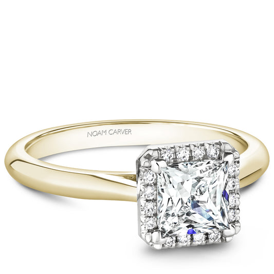 Noam Carver Engagement Ring Yellow & White 18k Gold With 16 RD TCW 0.08ct