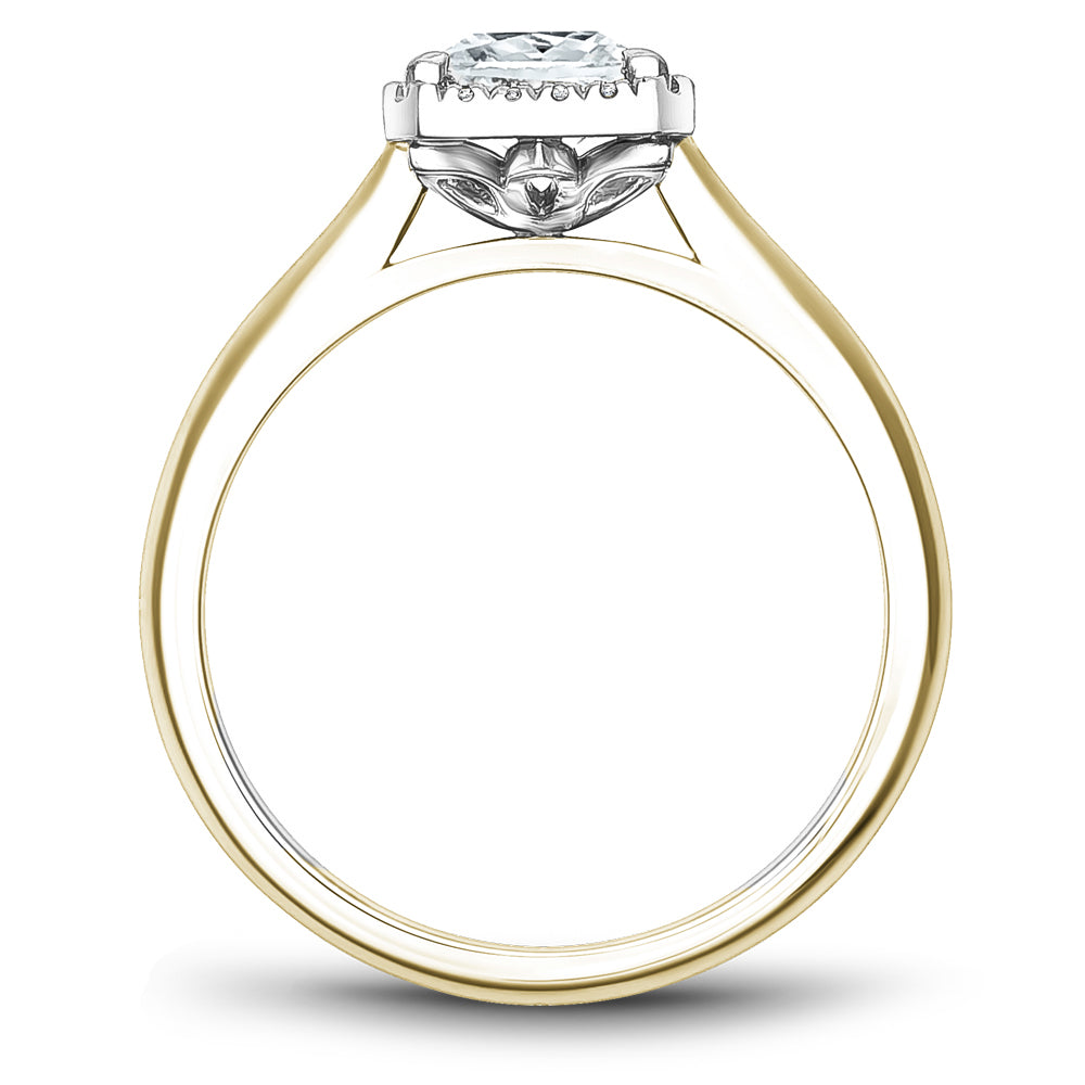 Noam Carver Engagement Ring Yellow & White 18k Gold With 16 RD TCW 0.08ct