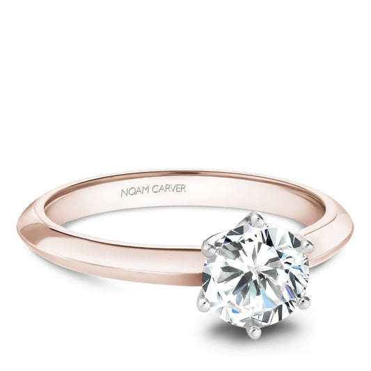 Noam Carver Engagement Ring Rose & White 18k Gold