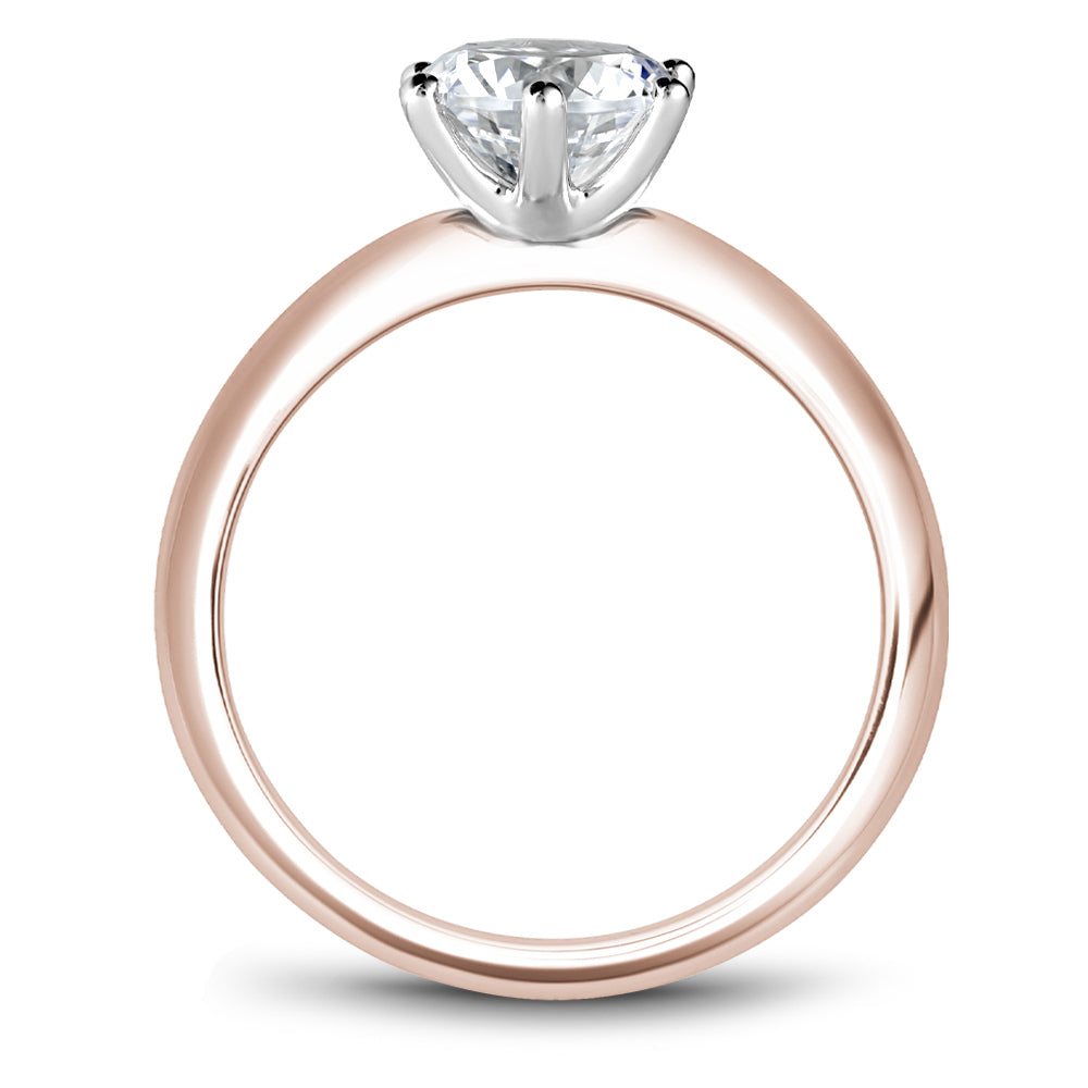 Noam Carver Engagement Ring Rose & White 14k Gold
