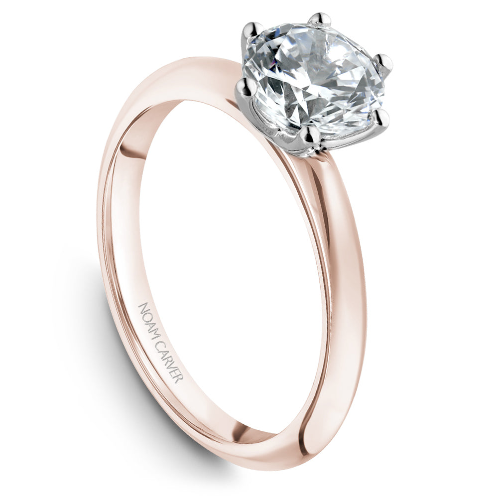 Noam Carver Engagement Ring Rose & White 18k Gold