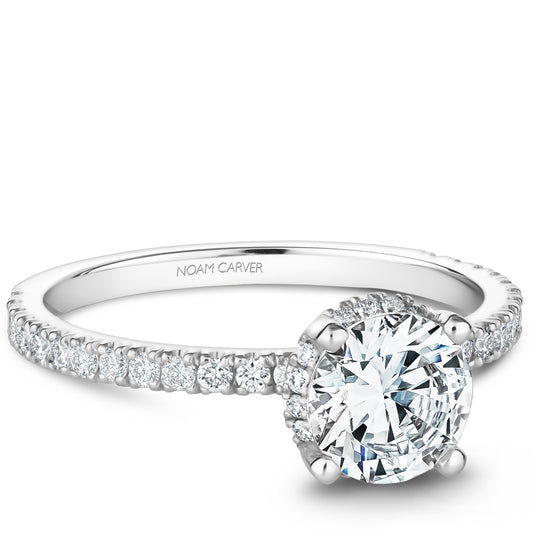 Noam Carver Engagement Ring Platinum With 42 RD TCW 0.33ct