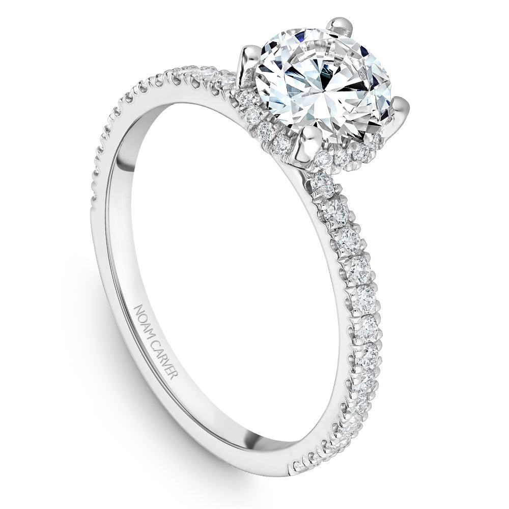 Noam Carver Engagement Ring White 14k Gold With 42 RD TCW 0.33ct