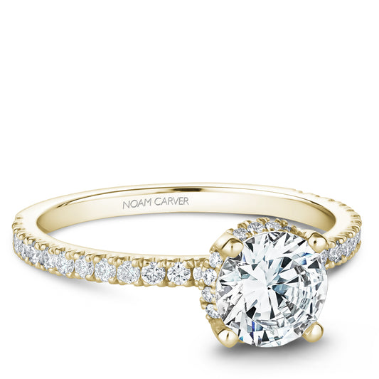 Noam Carver Engagement Ring Yellow 18k Gold With 42 RD TCW 0.33ct