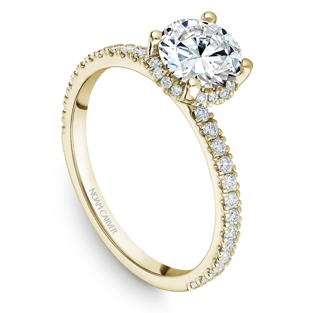 Noam Carver Engagement Ring Yellow 18k Gold With 42 RD TCW 0.33ct