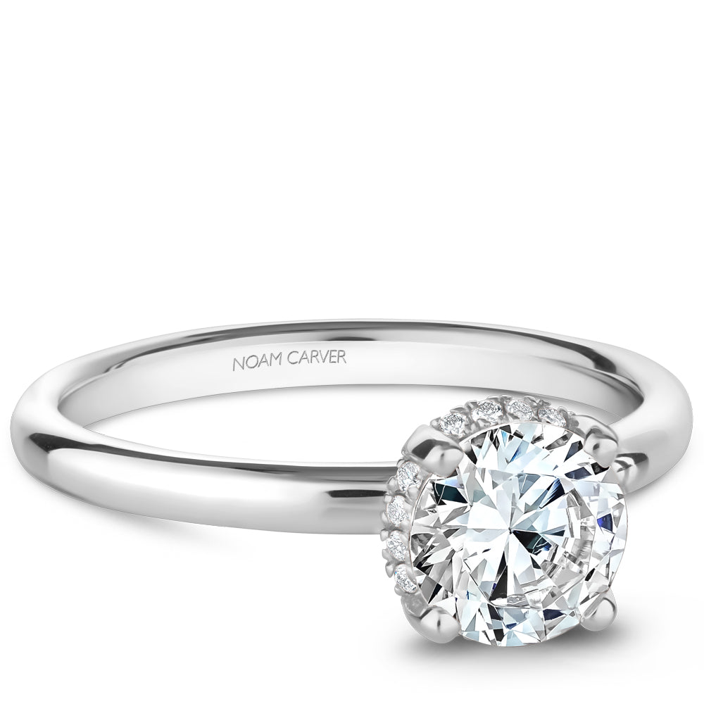 Noam Carver Engagement Ring Platinum With 16 RD TCW 0.05ct