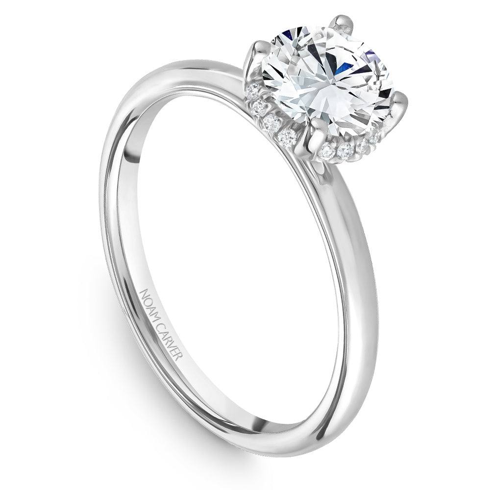 Noam Carver Engagement Ring Platinum With 16 RD TCW 0.05ct