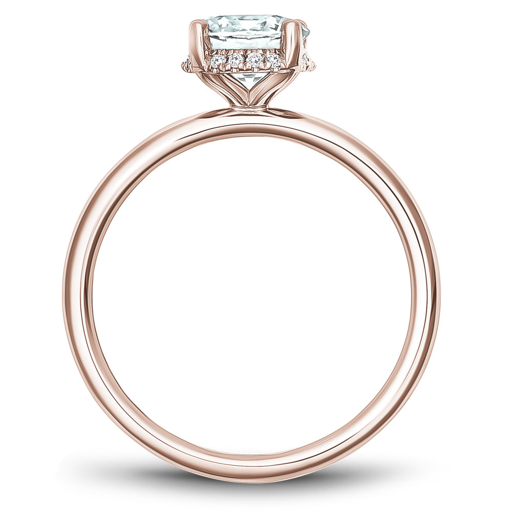 Noam Carver Engagement Ring Rose 18k Gold With 16 RD TCW 0.05ct