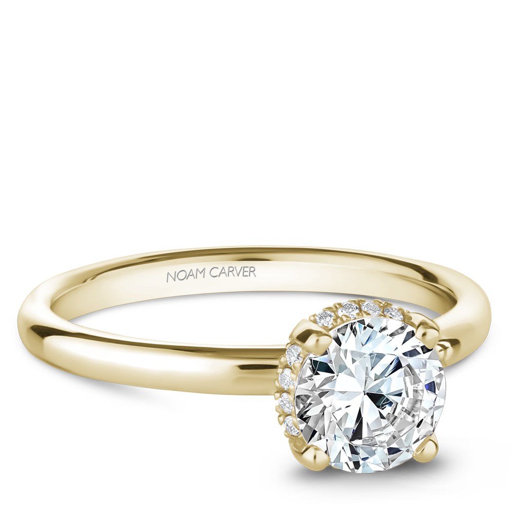 Noam Carver Engagement Ring Yellow 18k Gold With 16 RD TCW 0.05ct