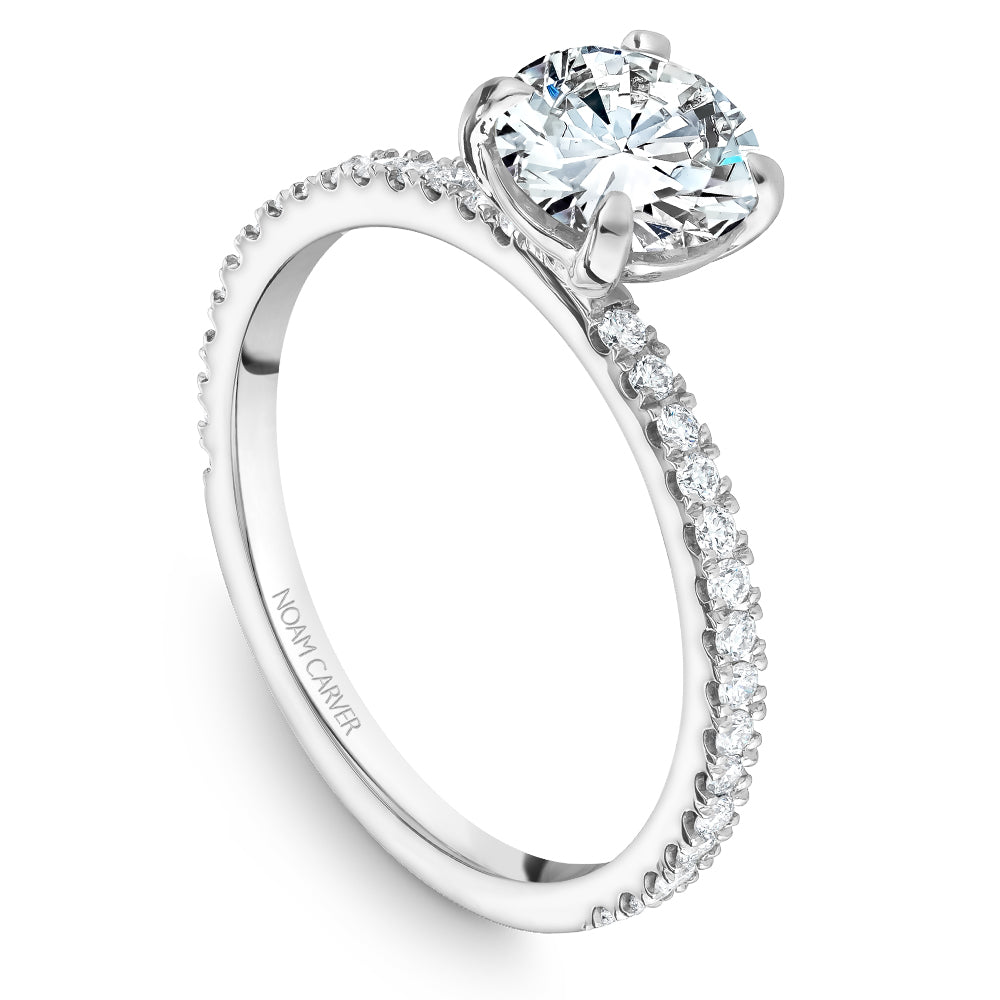 Noam Carver Engagement Ring Platinum With 30 RD TCW 0.24ct