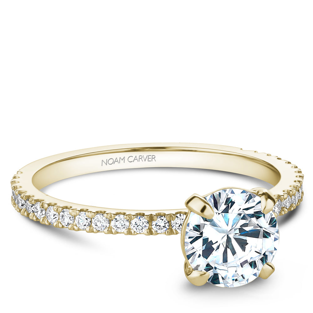 Noam Carver Engagement Ring Yellow 18k Gold With 30 RD TCW 0.24ct