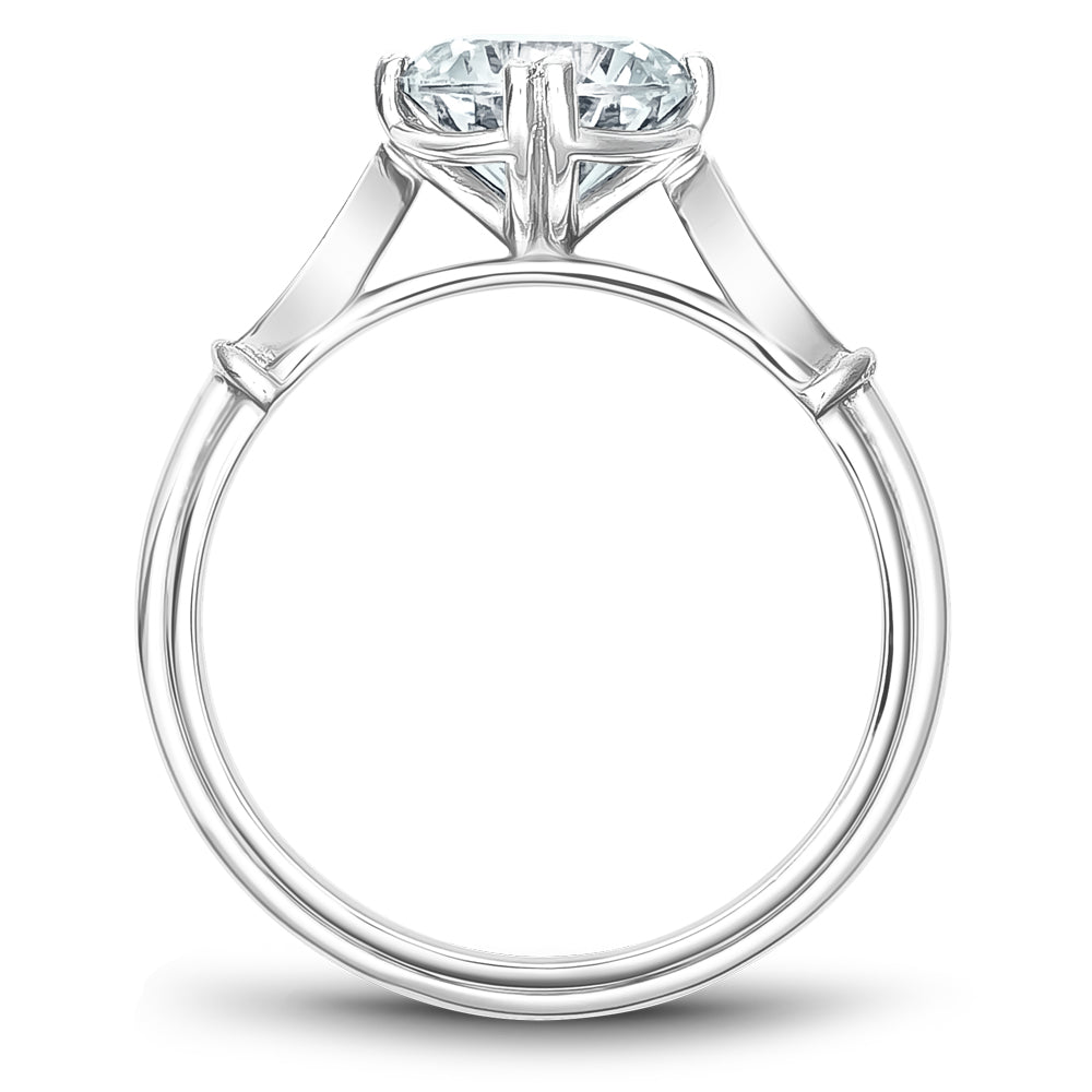 Noam Carver Engagement Ring Platinum With 8 RD TCW 0.06ct