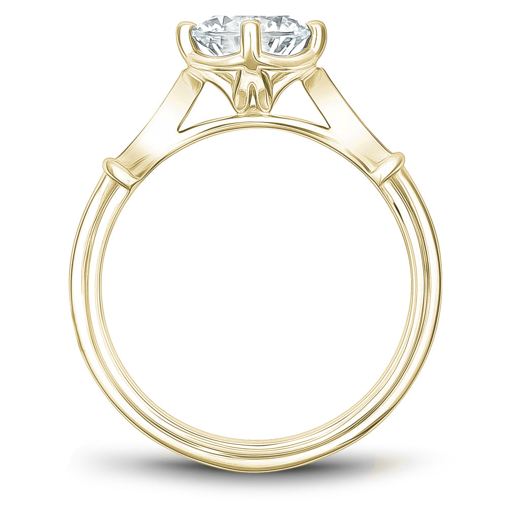 Noam Carver Engagement Ring Yellow 18k Gold With 8 RD TCW 0.056ct