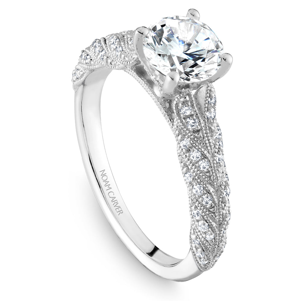 Noam Carver Engagement Ring Platinum With 72 RD TCW 0.31ct