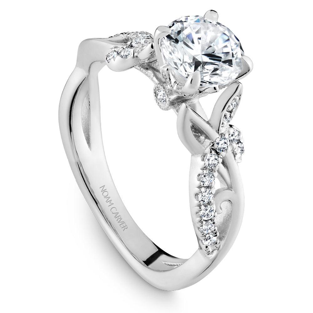 Noam Carver Engagement Ring Platinum With 40 RD TCW 0.21ct
