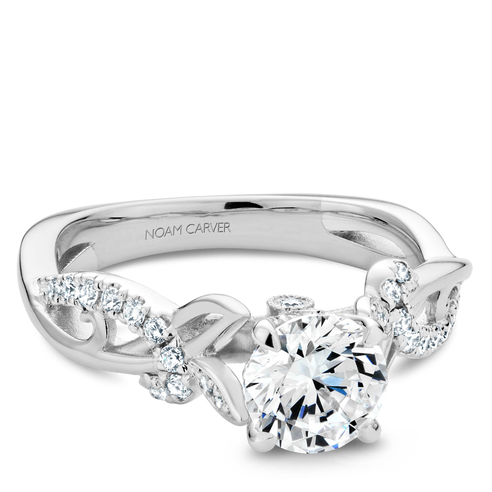 Noam Carver Engagement Ring Platinum With 40 RD TCW 0.21ct