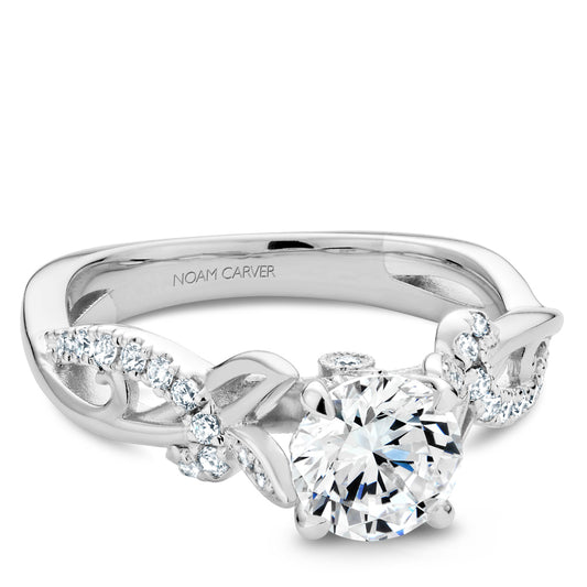 Noam Carver Engagement Ring Platinum With 40 RD TCW 0.21ct