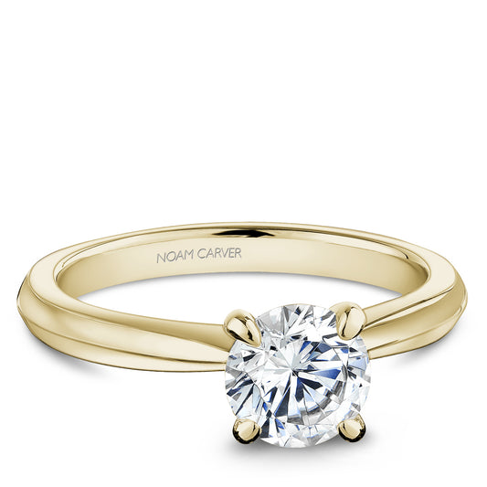 Noam Carver Engagement Ring Yellow 18k Gold With 2 RD TCW 0.01ct