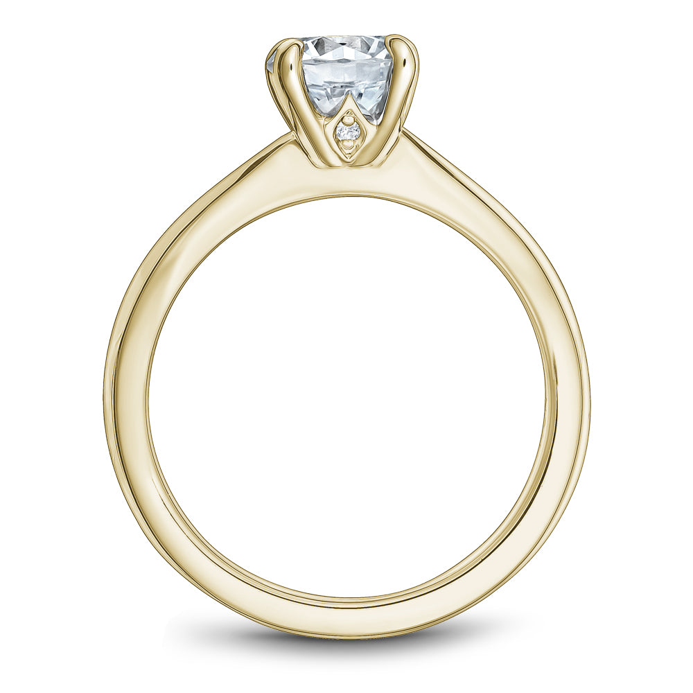 Noam Carver Engagement Ring Yellow 18k Gold With 2 RD TCW 0.01ct