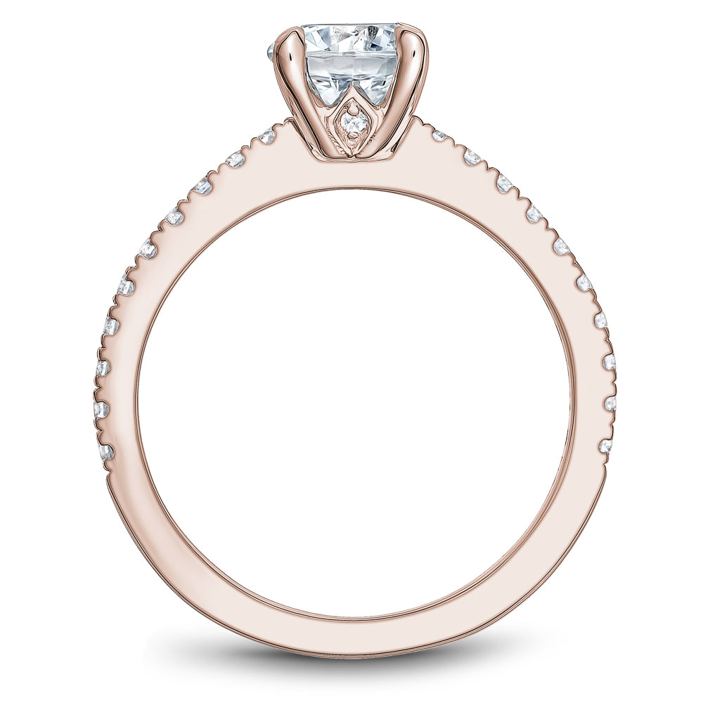Noam Carver Engagement Ring Rose 14k Gold With 22 RD TCW 0.25ct