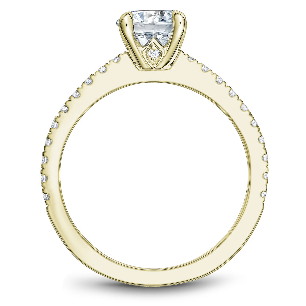 Noam Carver Engagement Ring Yellow 14k Gold With 22 RD TCW 0.25ct