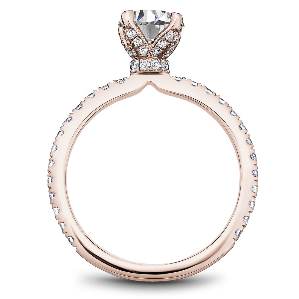 Noam Carver Engagement Ring Rose 18k Gold With 60 RD TCW 0.5ct