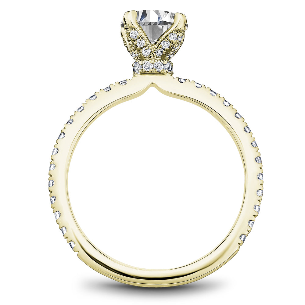 Noam Carver Engagement Ring Yellow 18k Gold With 60 RD TCW 0.5ct