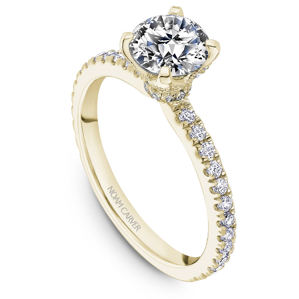 Noam Carver Engagement Ring Yellow 14k Gold With 60 RD TCW 0.5ct