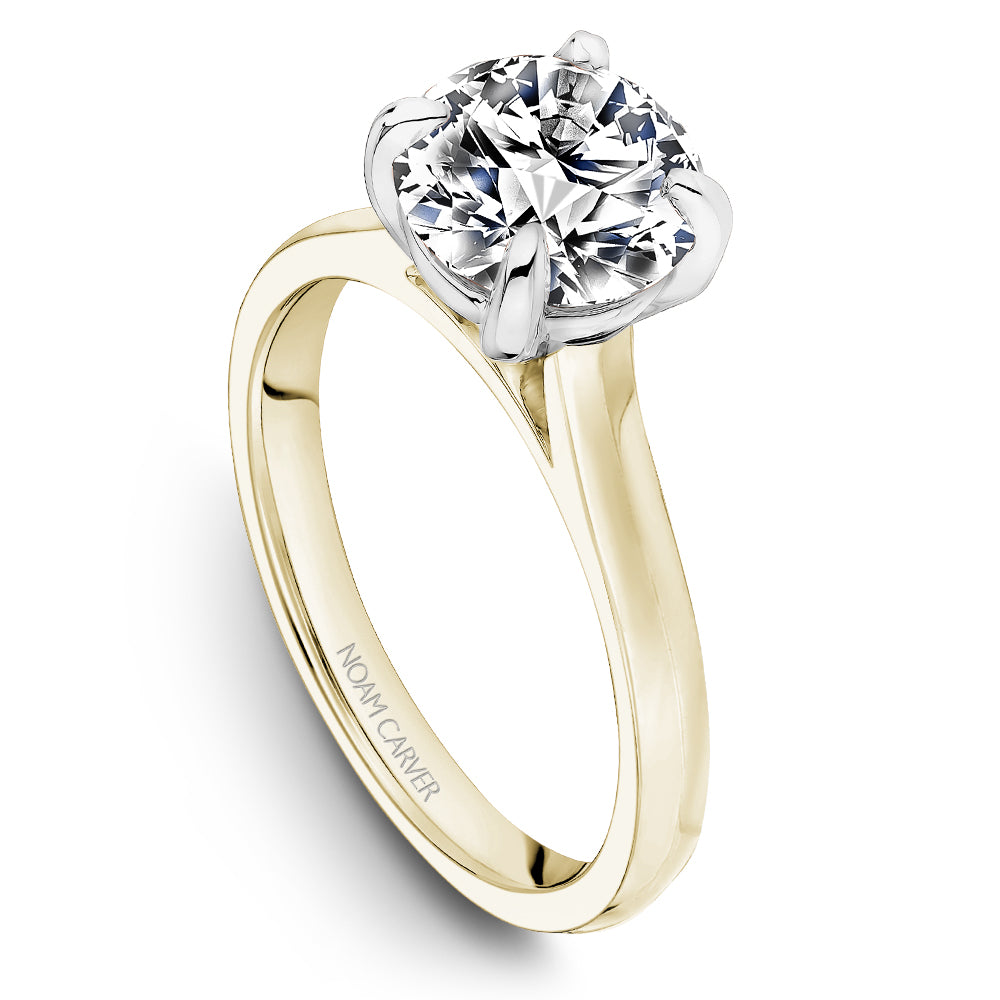 Noam Carver Engagement Ring Yellow & White 18k Gold