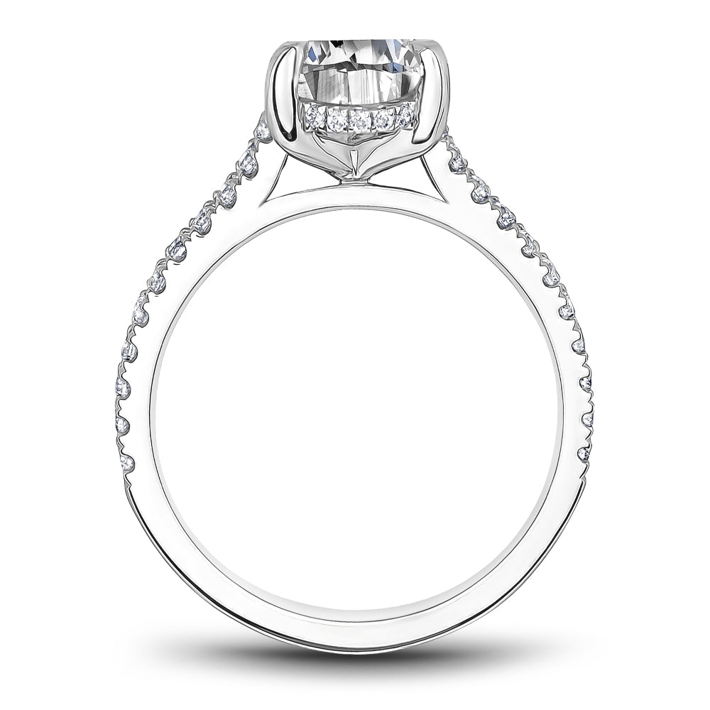 Noam Carver Engagement Ring White 18k Gold With 42 RD TCW 0.37ct