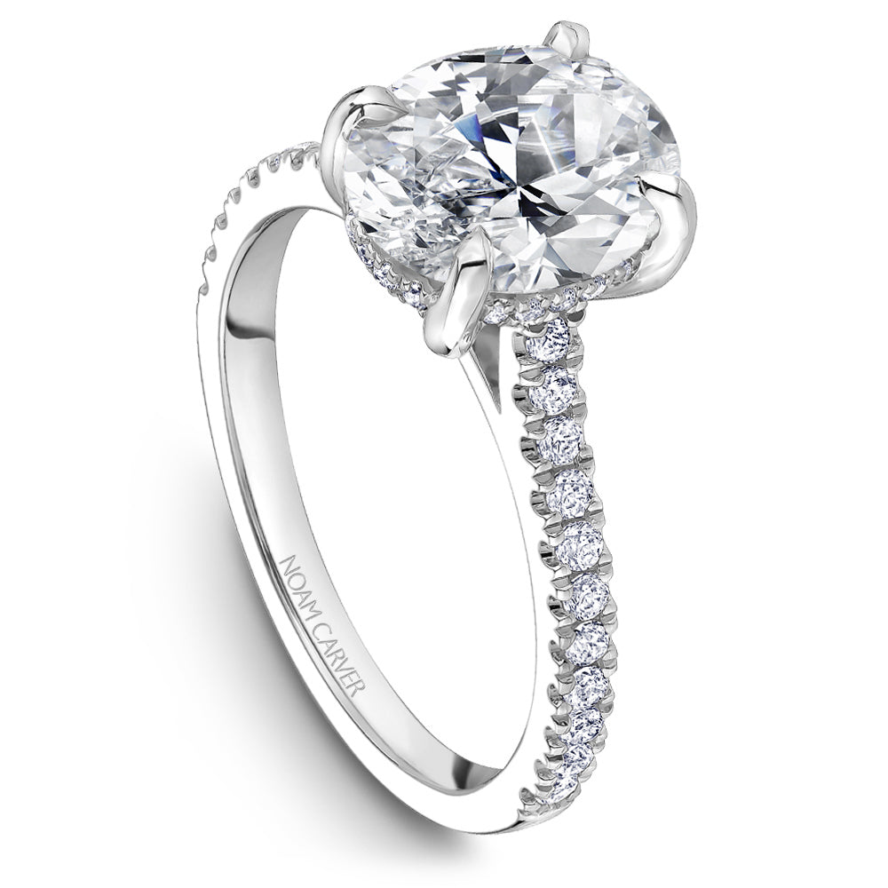 Noam Carver Engagement Ring Platinum With 42 RD TCW 0.37ct