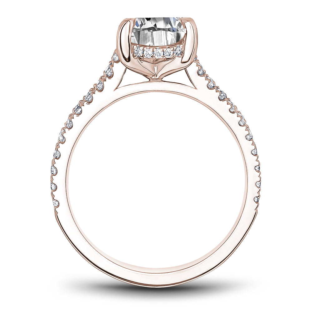 Noam Carver Engagement Ring Rose 14k Gold With 42 RD TCW 0.37ct