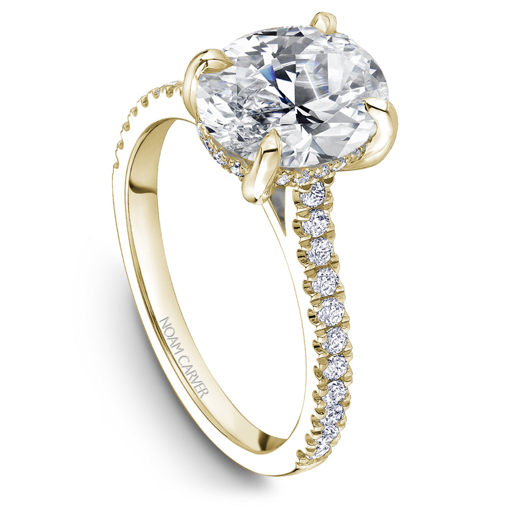 Noam Carver Engagement Ring Yellow 18k Gold With 42 RD TCW 0.37ct