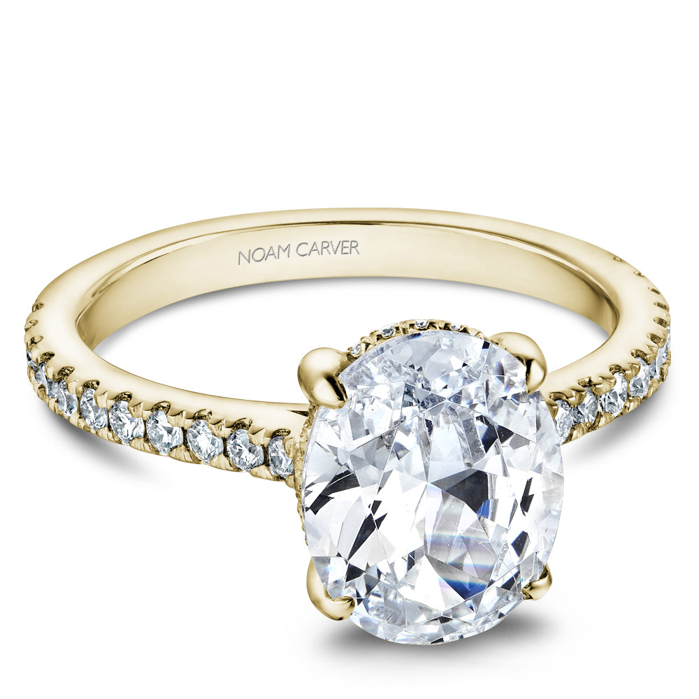 Noam Carver Engagement Ring Yellow 14k Gold With 42 RD TCW 0.37ct