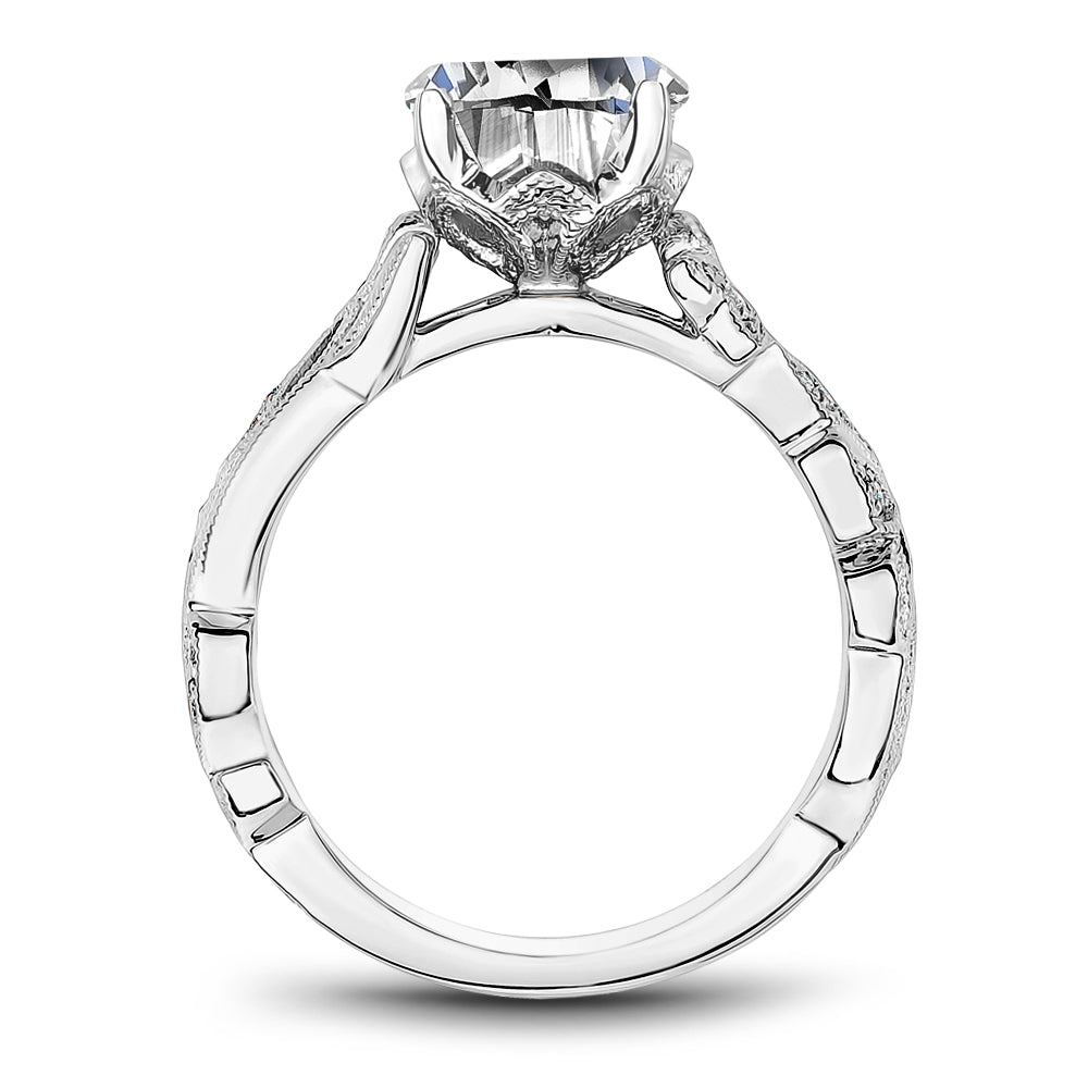Noam Carver Engagement Ring White 18k Gold With 12 RD TCW 0.06ct